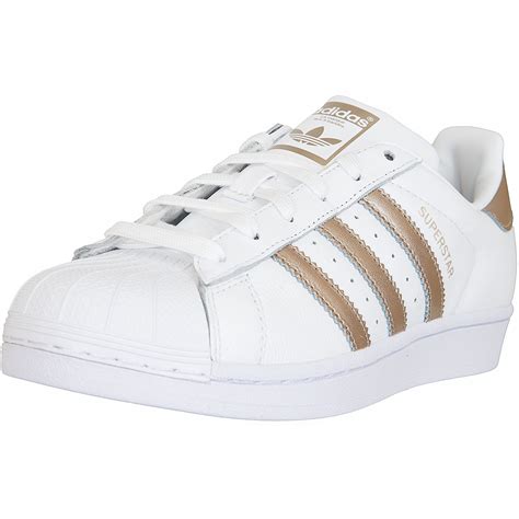 adidas turnschuhe damen weiß leder gold|Weiße adidas Sneaker für Damen online kaufen .